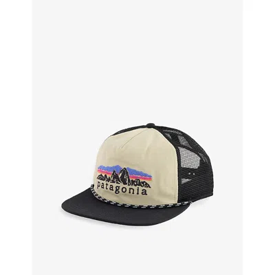 Patagonia Mens Green Airfarer Logo-embroidered Cotton And Mesh Cap In Multi
