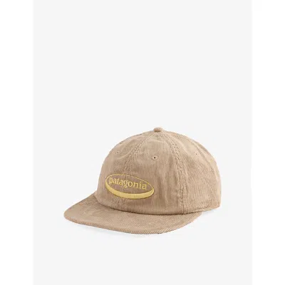 Patagonia Mens Grey Logo-label Cotton Corduroy Cap In Neutral