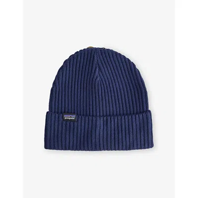 Patagonia Mens Navy Blue Fisherman's Rolled Knitted Beanie