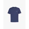 Patagonia Mens New Navy Daily Pocket Crew-neck Regular-fit Organic-cotton T-shirt