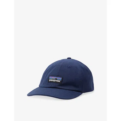 Patagonia Mens New Navy P6 Logo-patch Cotton Baseball Cap In Blue