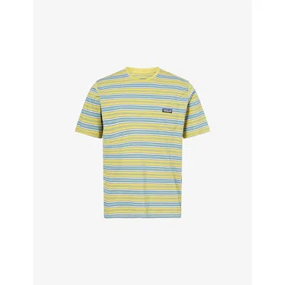 Patagonia Mens Daily Pocket Striped Cotton-jersey T-shirt Bundle Green