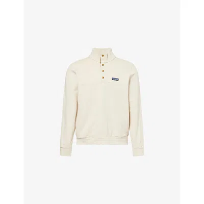 Patagonia Mens Daily Snap High-neck Cotton-jersey Sweatshirt Pelican In White