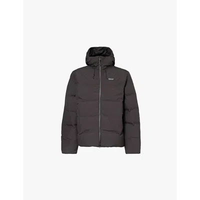 Patagonia Mens  Jackson Glacier Waterproof Wind-resistant Recycled-polyester Down Jacket In Black