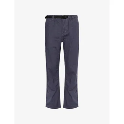 Patagonia Mens Smoulder Blue Point Reyes Straight-leg Cotton-canvas Trousers
