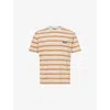 Patagonia Mens Daily Pocket Striped Cotton-jersey T-shirt Rinsed Green