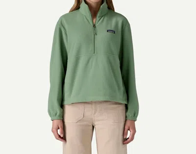 Patagonia Micro D Half Zip Fleece Pullover Sweater In Ellwood Green