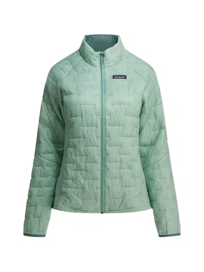 Patagonia Micro Puff Short Down Jacket In Green