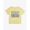 Patagonia Babies'  Milled Yellow Fitz Roy Skies Short-sleeve Organic-cotton T-shirt 6 Months - 4 Years