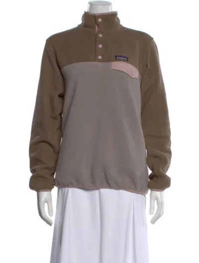 Pre-owned Patagonia Mock Neck Long Sleeve Sweatshirt In Gray