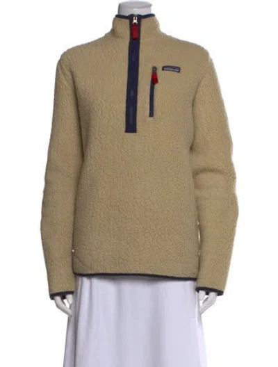 Pre-owned Patagonia Mock Neck Long Sleeve Sweatshirt In Neutral