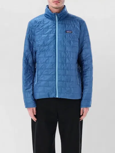 Patagonia Nano Jacket High Collar Quilted Side Pockets In Blue