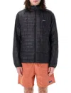 Patagonia Quilted Hooded Jacket Side Zippers In Black