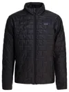 Patagonia Quilted Hooded Jacket Side Zippers In Black