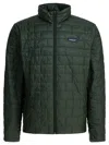 Patagonia Insulated Jacket With High Collar And Pockets In Green