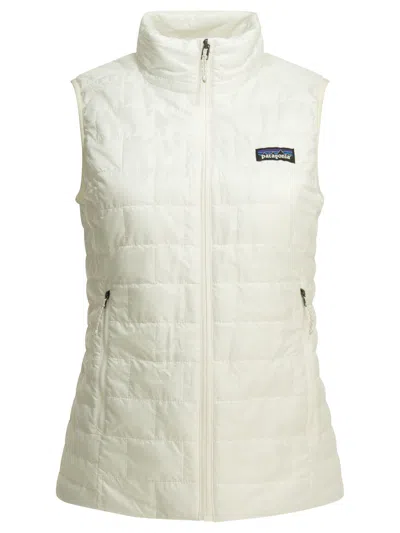 Patagonia Quilted Slim Down Jacket In White