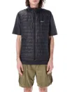 Patagonia Quilted Hooded Jacket Side Zippers In Black
