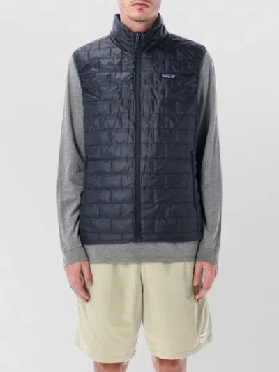 Patagonia Nano Puff Vest High Collar Quilted Design In Black