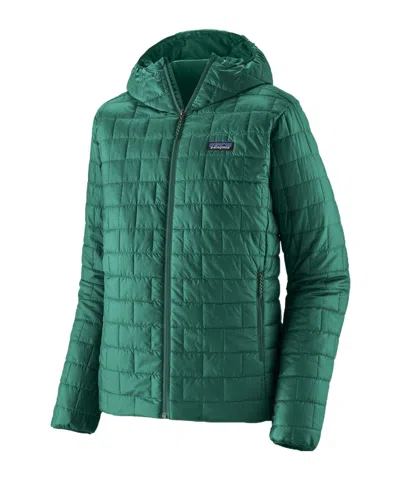 Patagonia Nano Quilt Hooded Jacket In Green