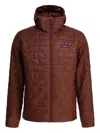 Patagonia Insulated Hooded Jacket Zipper Pockets In Red