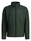 Patagonia Insulated Jacket With High Collar And Pockets In Green