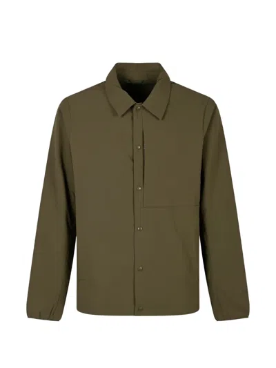 Patagonia Nano-air® Logo-print Snap-fastening Jacket In Green