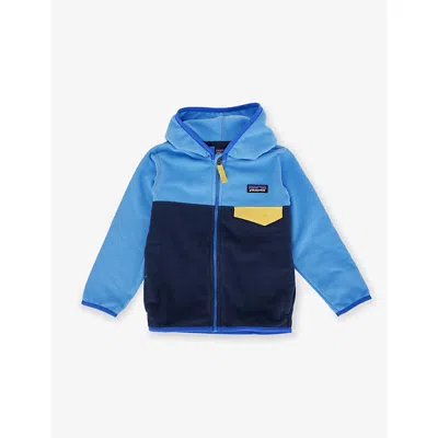 Patagonia Babies' Micro D Snap-t Logo-patch Fleece Jacket 12 Months- In New Navy Blue