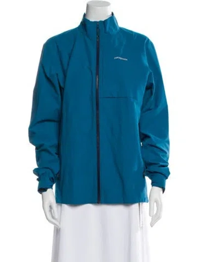 Pre-owned Patagonia Nylon Bomber Jacket In Blue
