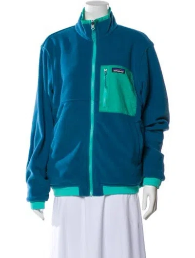 Pre-owned Patagonia Nylon Bomber Jacket In Blue