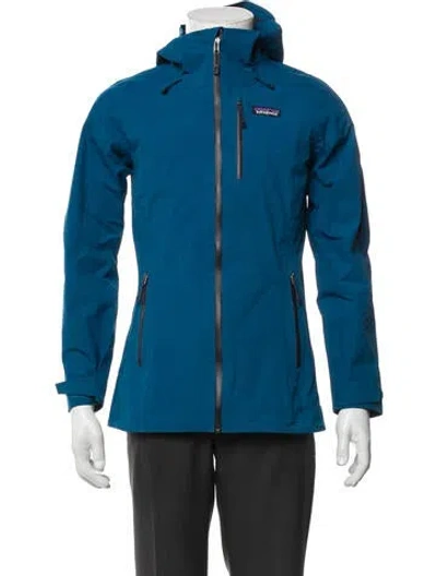 Pre-owned Patagonia Nylon Bomber Jacket In Blue