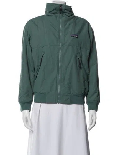 Pre-owned Patagonia Nylon Bomber Jacket In Blue