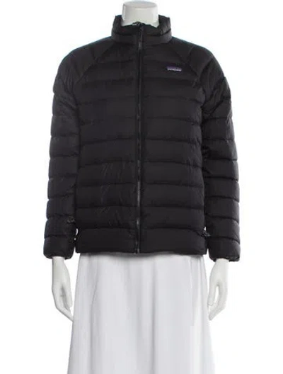 Pre-owned Patagonia Nylon Down Jacket In Black