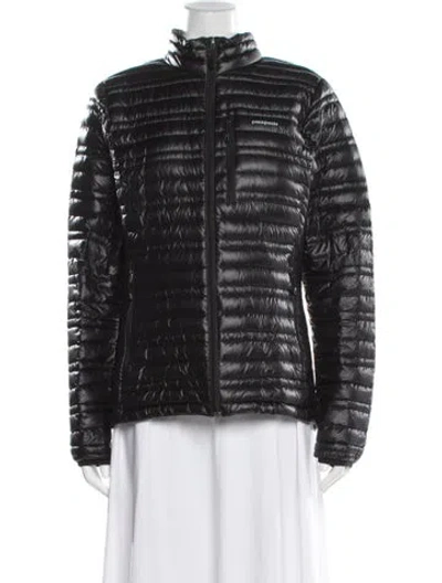 Pre-owned Patagonia Nylon Down Jacket In Black