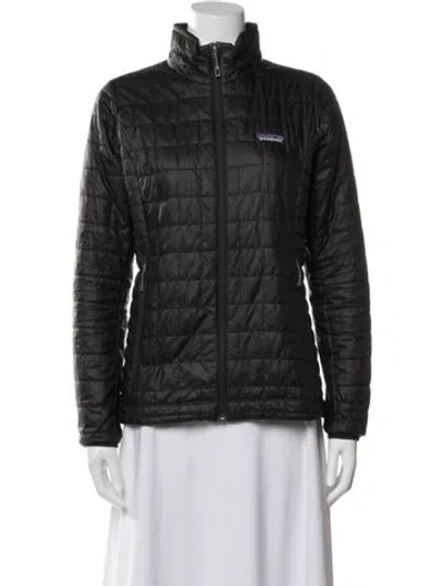 Pre-owned Patagonia Nylon Down Jacket In Black