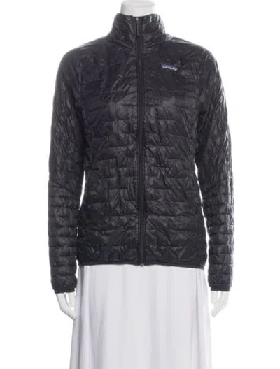 Pre-owned Patagonia Nylon Down Jacket In Black