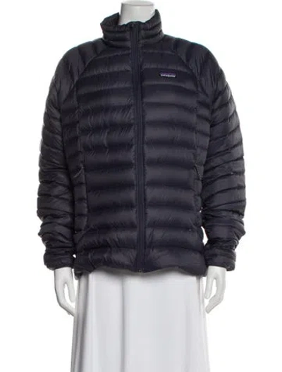 Pre-owned Patagonia Nylon Down Jacket In Blue