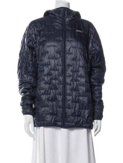 Pre-owned Patagonia Nylon Down Jacket In Blue