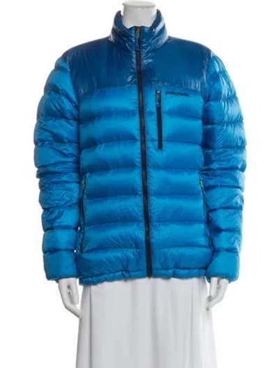 Pre-owned Patagonia Nylon Down Jacket In Blue