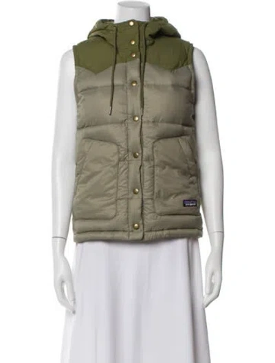 Pre-owned Patagonia Nylon Down Jacket In Green