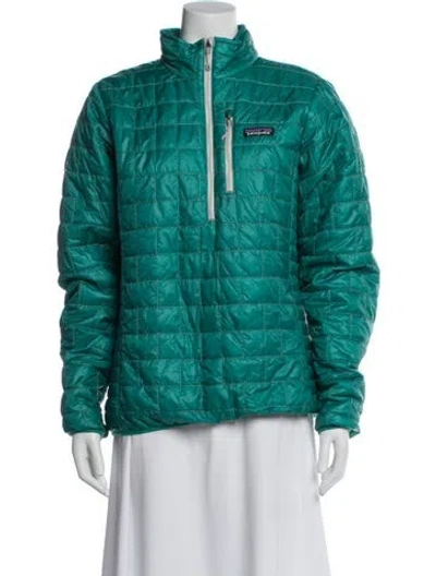 Pre-owned Patagonia Nylon Down Jacket In Green