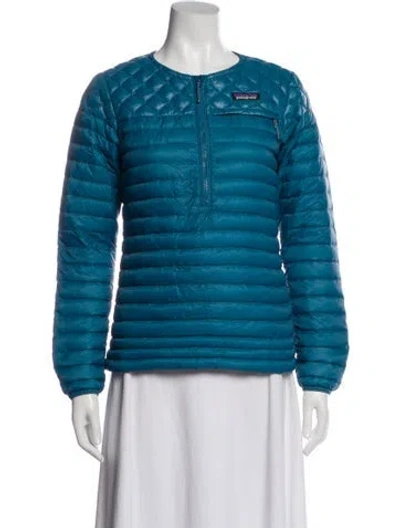 Pre-owned Patagonia Nylon Down Jacket W/ Tags In Blue