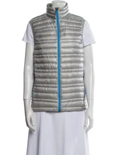 Pre-owned Patagonia Nylon Striped Down Jacket In Gray