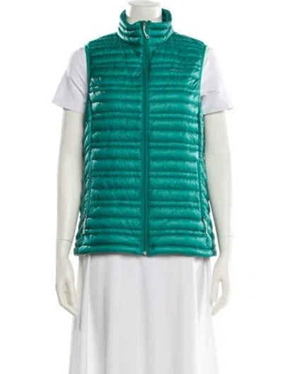 Pre-owned Patagonia Nylon Striped Vest In Green