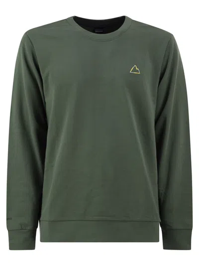 Patagonia Organic Cotton Mountain Logo Crewneck Sweatshirt In Green