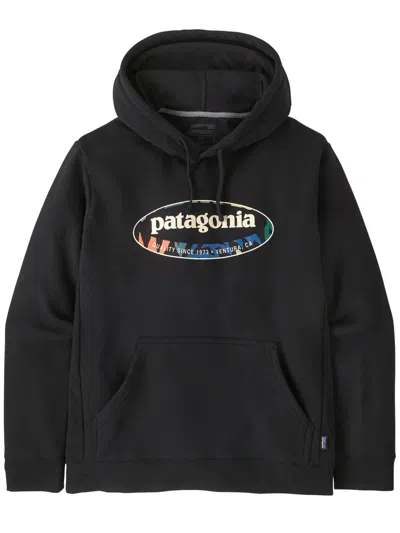 Patagonia Oval Logo Uprisal Hoody In Black