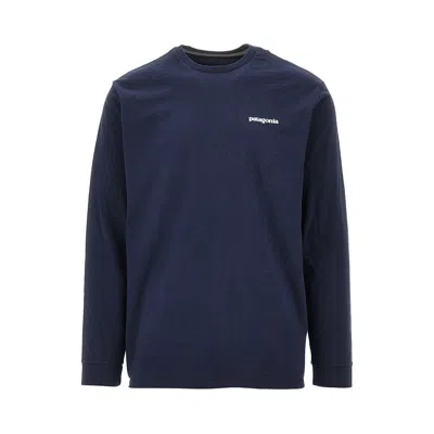 Patagonia P-6 Logo Responsibili Long-sleeve Graphic-print T-shirt In Blue