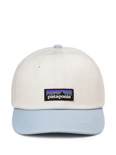 Patagonia P-6 Label Cap In Birch White W/fleck Blue