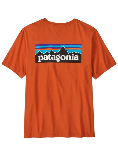 Patagonia , P-6 Logo T-shirt In Orange