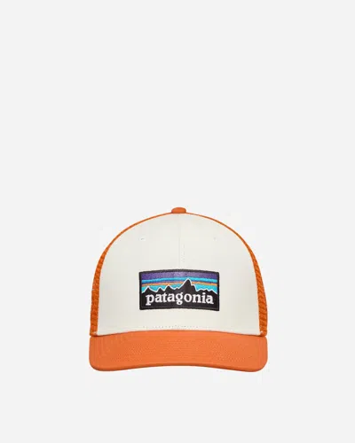 Patagonia P-6 Logo Trucker Hat In White