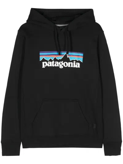 Patagonia P-6 Logo Uprisal Hoodie In Black